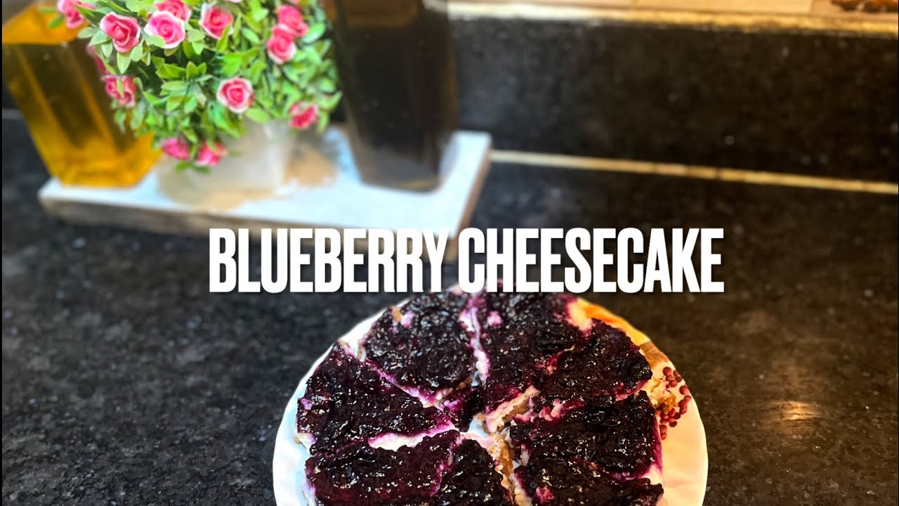 Baked eggless blueberry cheesecake receipe in Bengali blueberrycheesecake homestyle YouTube
