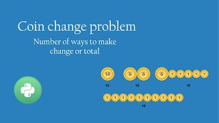 Coin change Dynamic Programming in Python | Program to find number of ways to make coin change