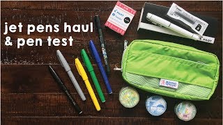 Jet Pens Haul &amp; Pen Test