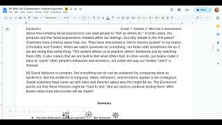 ML Mid-Unit 2 Assessment: Analyze Argument