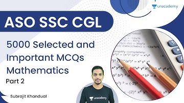 Mathematics for ASO SSC CGL | 5000 Selected and Important MCQs | Part 2 | Subrajit Khandual