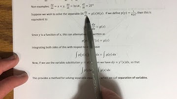 2.2 - Separable Equations (Part 1)