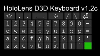 HoloLens D3D Keyboard v1.2c