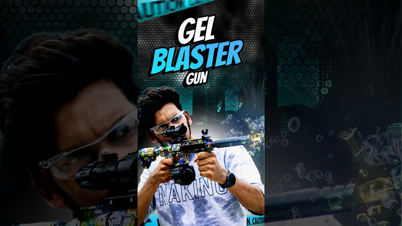 Splash Attack: Gel Blaster Gun 💦🔫 #gadgets #shorts