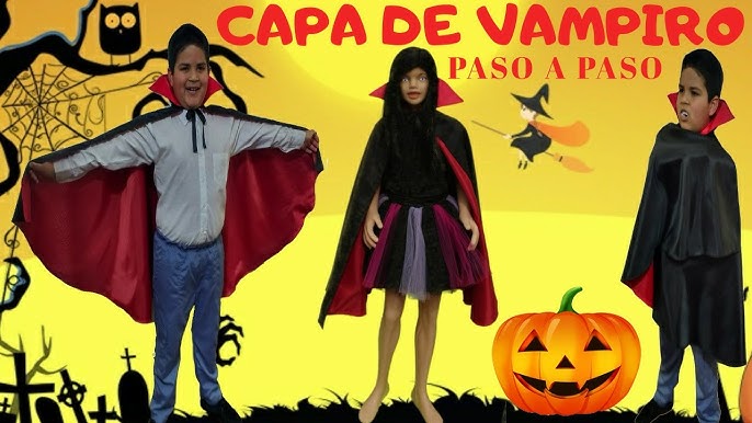 Fantasia Capa Morcego Vampiro Herói Halloween Infantil