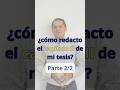 ¿Cómo redacto el capítulo II de mi tesis? (Parte 2/2) #tesis #tesisuniversitaria #tesispasoapaso