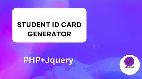 Student ID card generator system