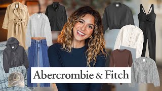 ABERCROMBIE WINTER TRY-ON HAUL! (jeans, cardigans, trench coat, sweatshirts, activewear, YPB) | 2024
