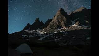 Moonrise Night Timelapse on the Cirque of the Towers - Wind River Range, Wyoming