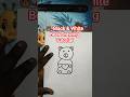 🐻 Black & White Teddy Bear Drawing Tutorial | Easy Art Ideas #Shorts