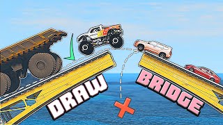 What vehicle in BeamNG Drive be able to cross the open drawbridge?