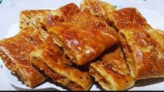 بغيتي حاجه ساهله وبنينه لفطور👌بدون اختمار ولا خميره توجد دفعه واحده فطائر 10 دقائق اللذيذه راائعة