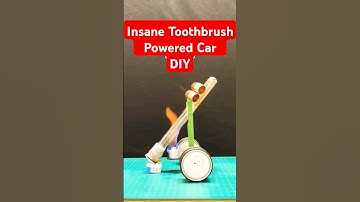 This Toothbrush-powered Car is Insane! #experiment #diy #shorts
