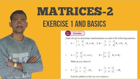Matrices class 12th | Maharashtra board new syllabus | matrices exercise 2.1
