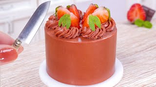 Satisfying Miniature Chocolate Cake Decorating  So Soft Miniature Strawberry Chocolate Cake Idea