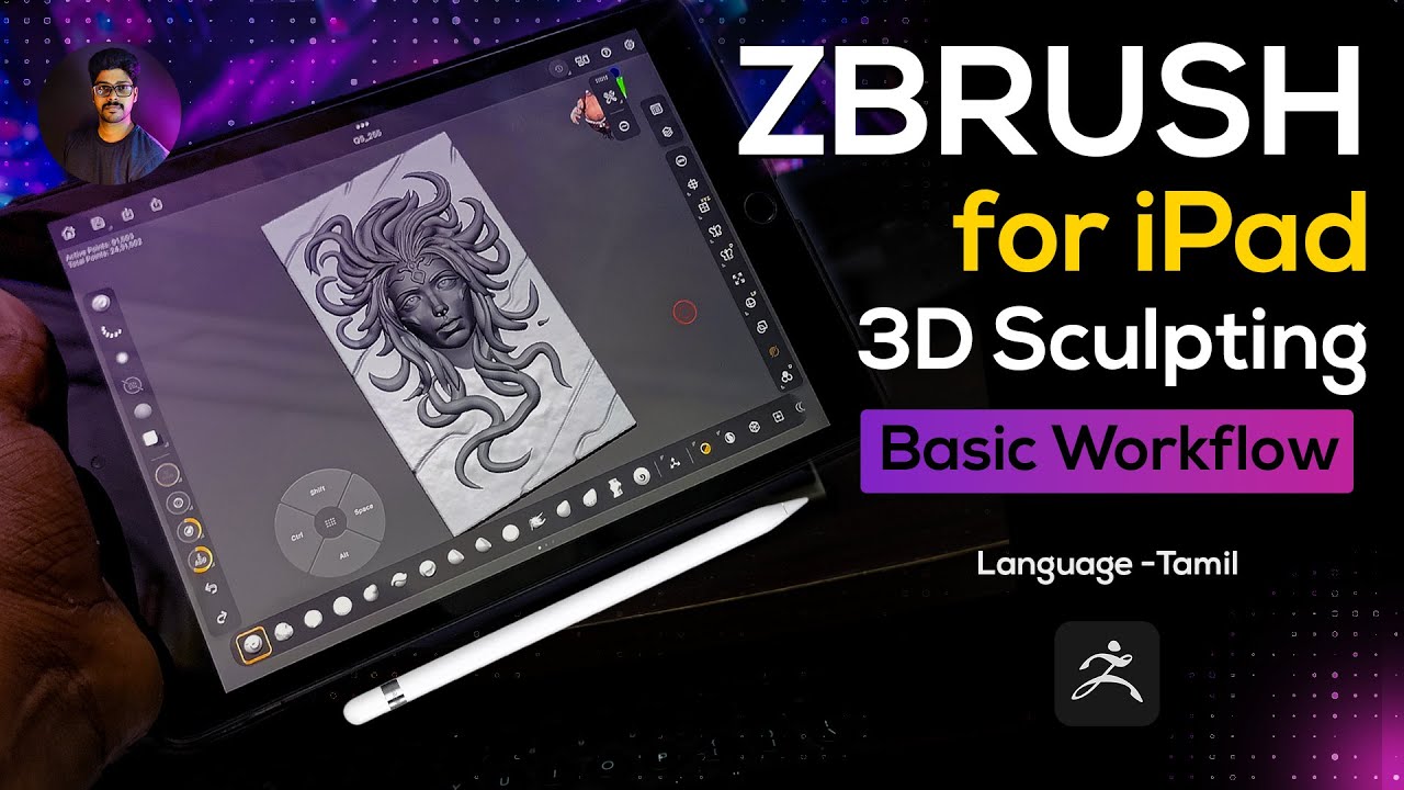 ZBrush for iPad Basic Tutorial in Tamil - YouTube