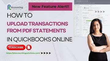 QuickBooks Online 2025: Banktransacties uploaden met behulp van een PDF-afschrift (tijdbesparende...