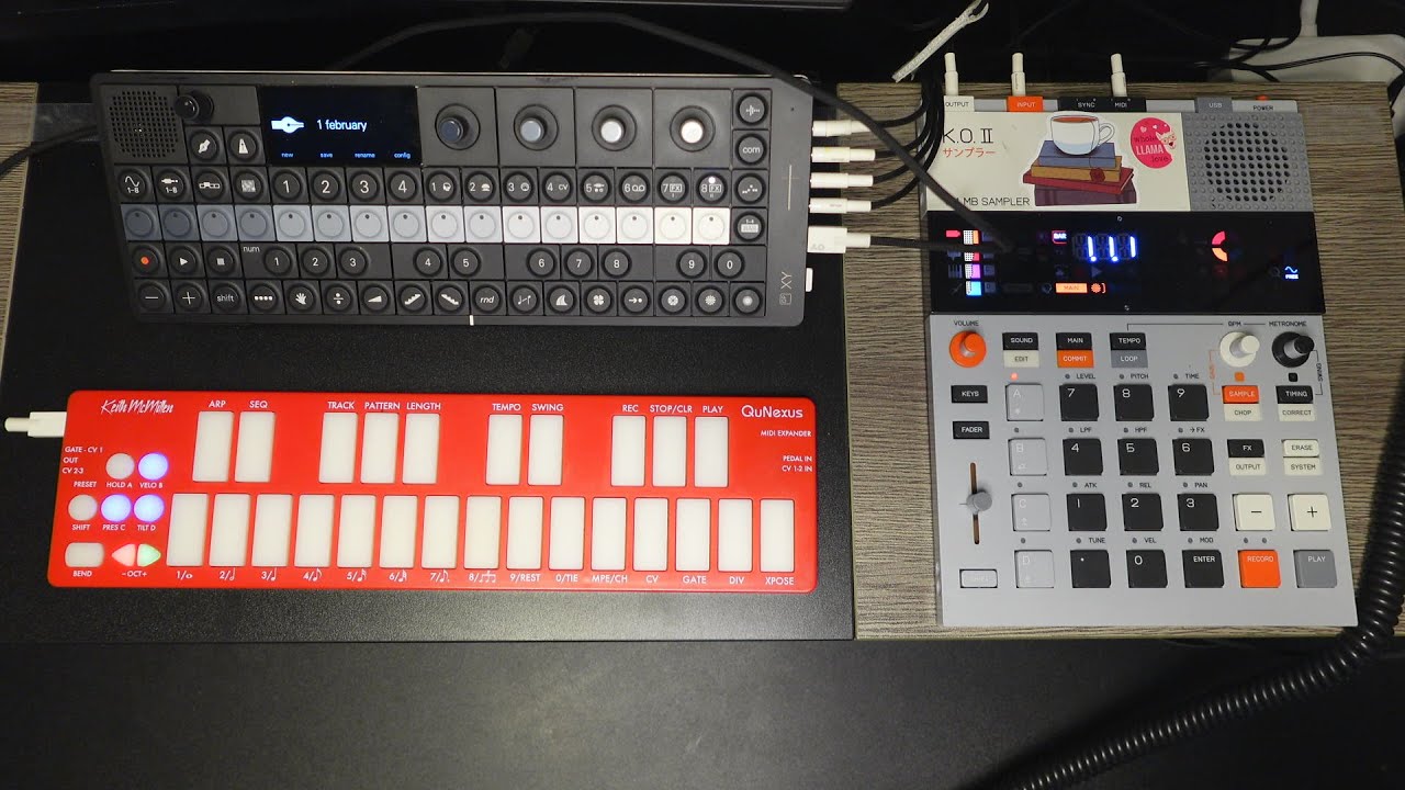 Just chilling and making music [OP-XY + EP-133 KO II + QuNexus