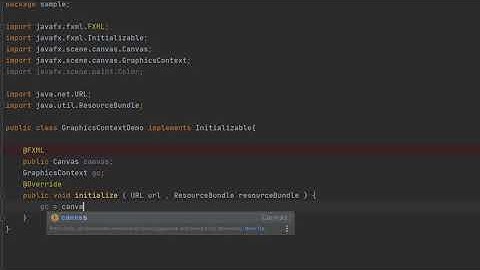 Canvas GraphicsControl javaFX java g
