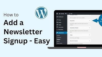 How To Add a Newsletter Signup To WordPress ! (Quick & Easy)