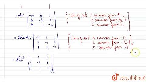 By using properties of determinants, prove that br`|[-a^2,ab,ac],[ba, | Class 12 Maths | Doubtnut