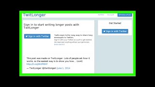 Twitlonger — when you talk too much for twitter