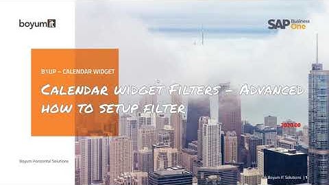 B1UP Dashboards: Calendar Widget Filters Advanced