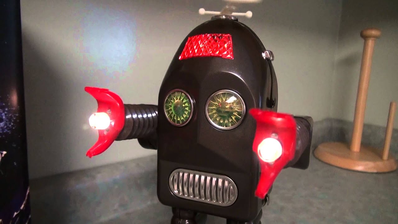 1960's Thunder Robot Tin Tom Toys Monster battery operated - YouTube