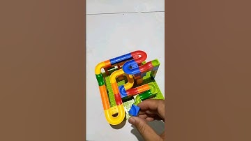 Build Simple track of Marble Run ASMR That Was Very Satisfying #asmr #relaxing #satisfying #shorts