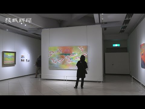 画業25年 多彩な「顔」　笠間で片岡鶴太郎展