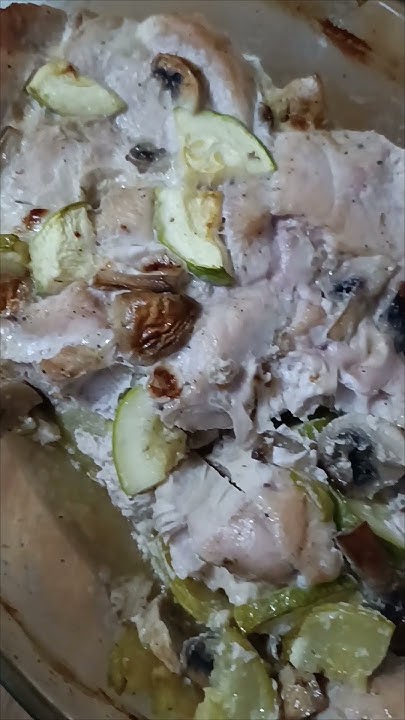Куриная грудка, шампиньоны, кабачок на кефире 1,%!#food#вкусно#пп# ...