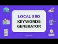 Local SEO Keywords Generator | Enter Business + City → Get High-Intent Local Keywords Fast