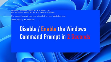 How to Disable / Enable the Windows Command Prompt in 2 SECONDS