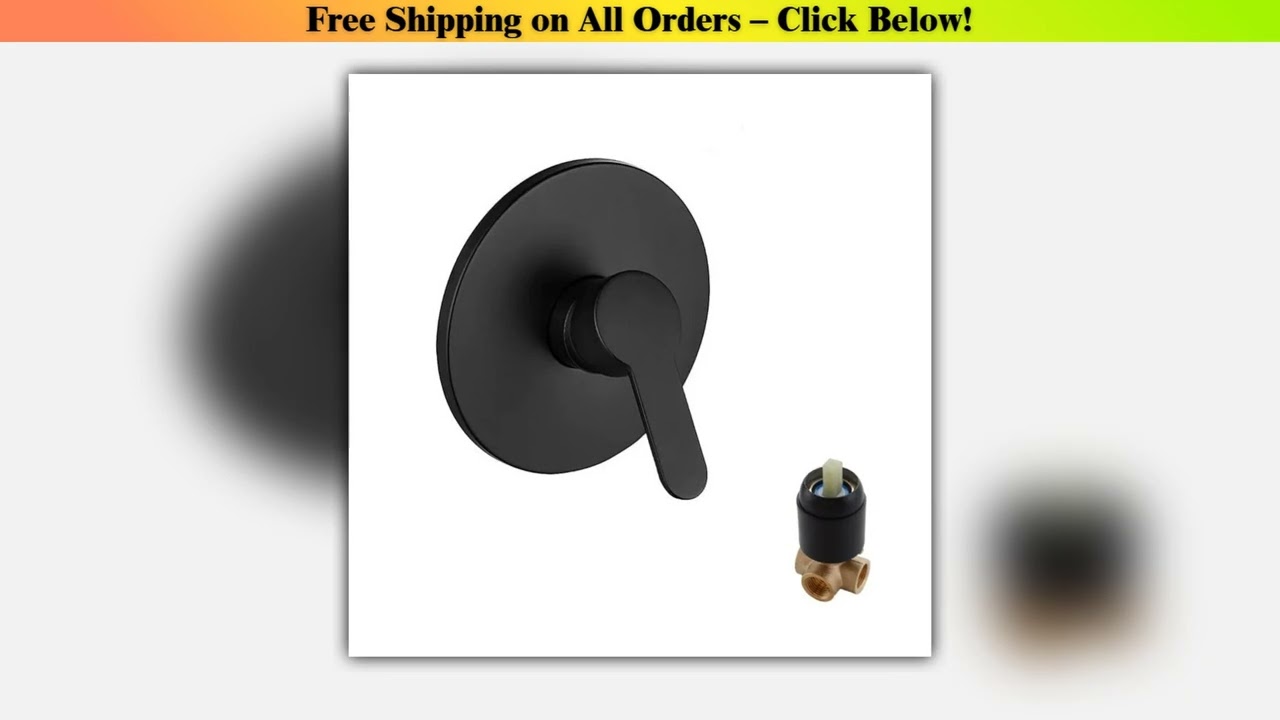 Brass Bathroom Shower Faucet into Wall Round Black Mixer Valve Faucet Wholesale Best Quality New