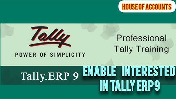 Enable interest in tally ERP 9 & prime