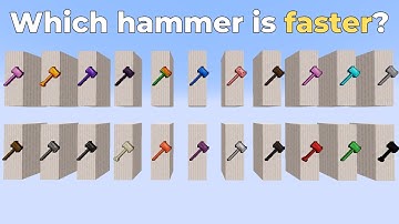 Which Hammer is FASTER inn Minecraft Tinkers Construct Mods