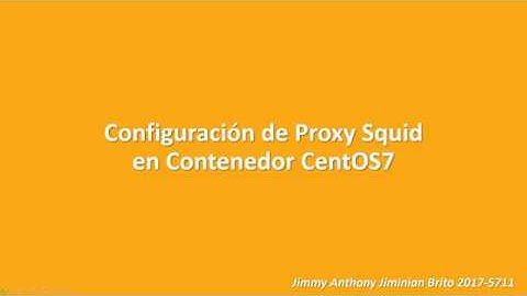 Configuración Proxy Squid en CentOS7 (Proxmox)
