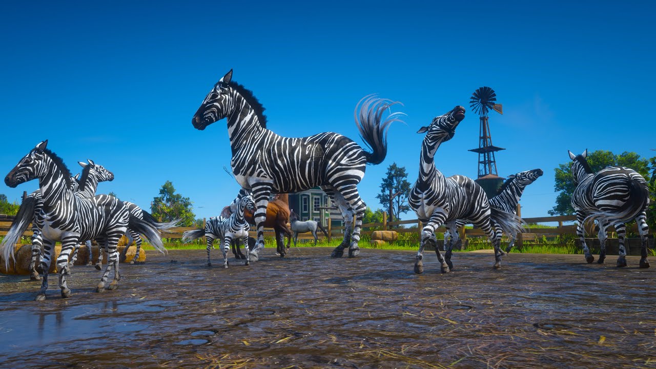 Arthur Morgan Emerald Ranch Adventure | Taming Giant and Dwarf Zebra Horses