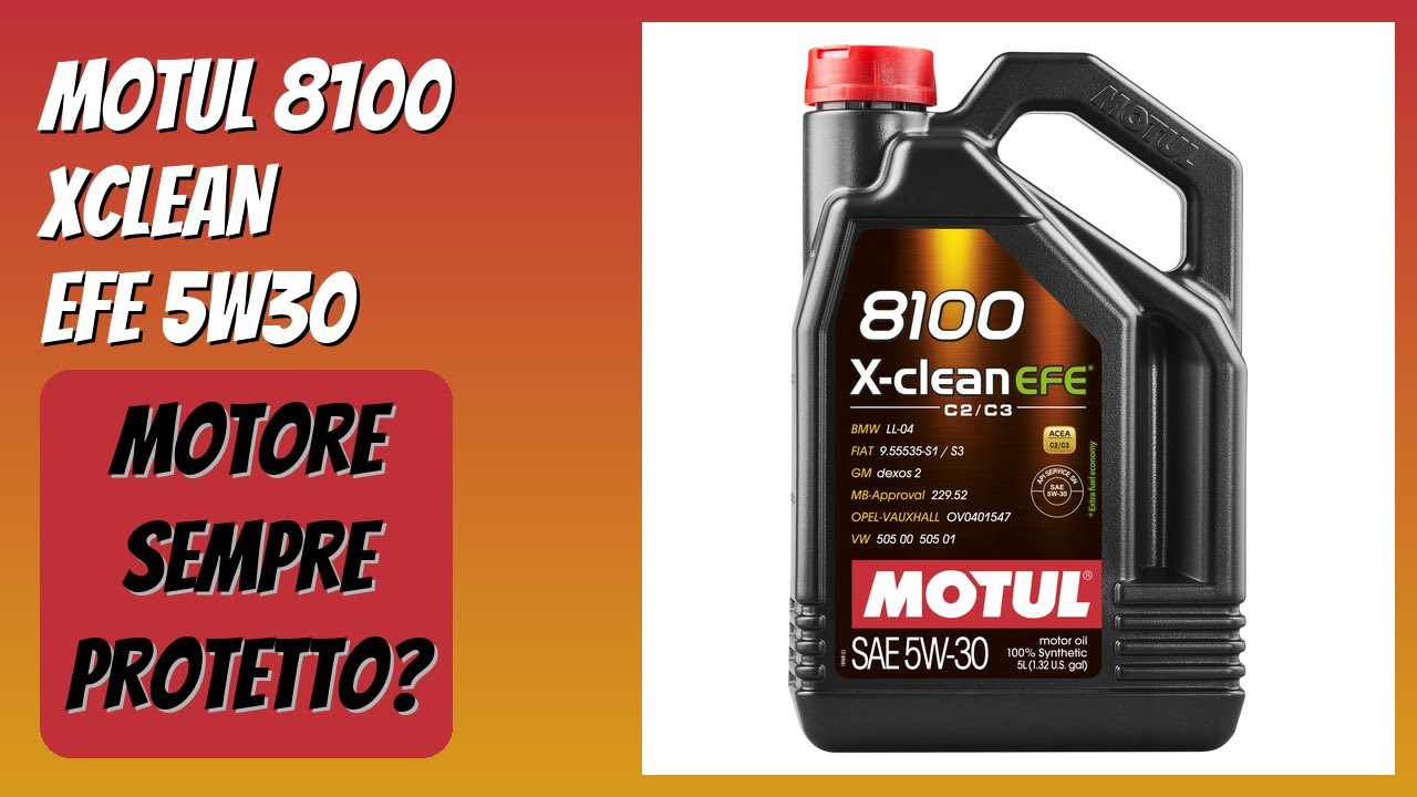 RECENSIONE (2025) : Motul 8100 XCLEAN EFE 5W30. DETTAGLI