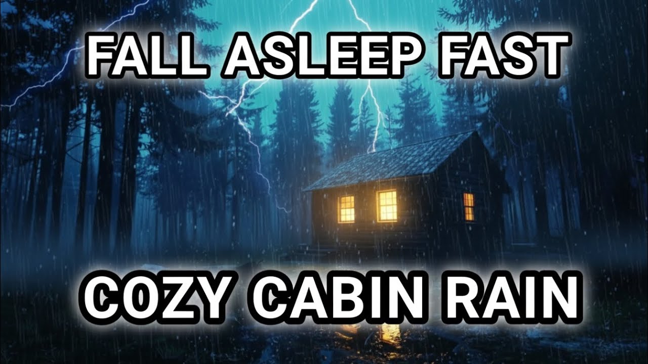 Rainy Cabin Night – Heavy Rain and Thunder for Deep Sleep - YouTube