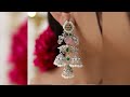 Krishaz's Navratri Jhumka Collection | Shop Peacock Style Silver Oxidised Earrings | COD Available