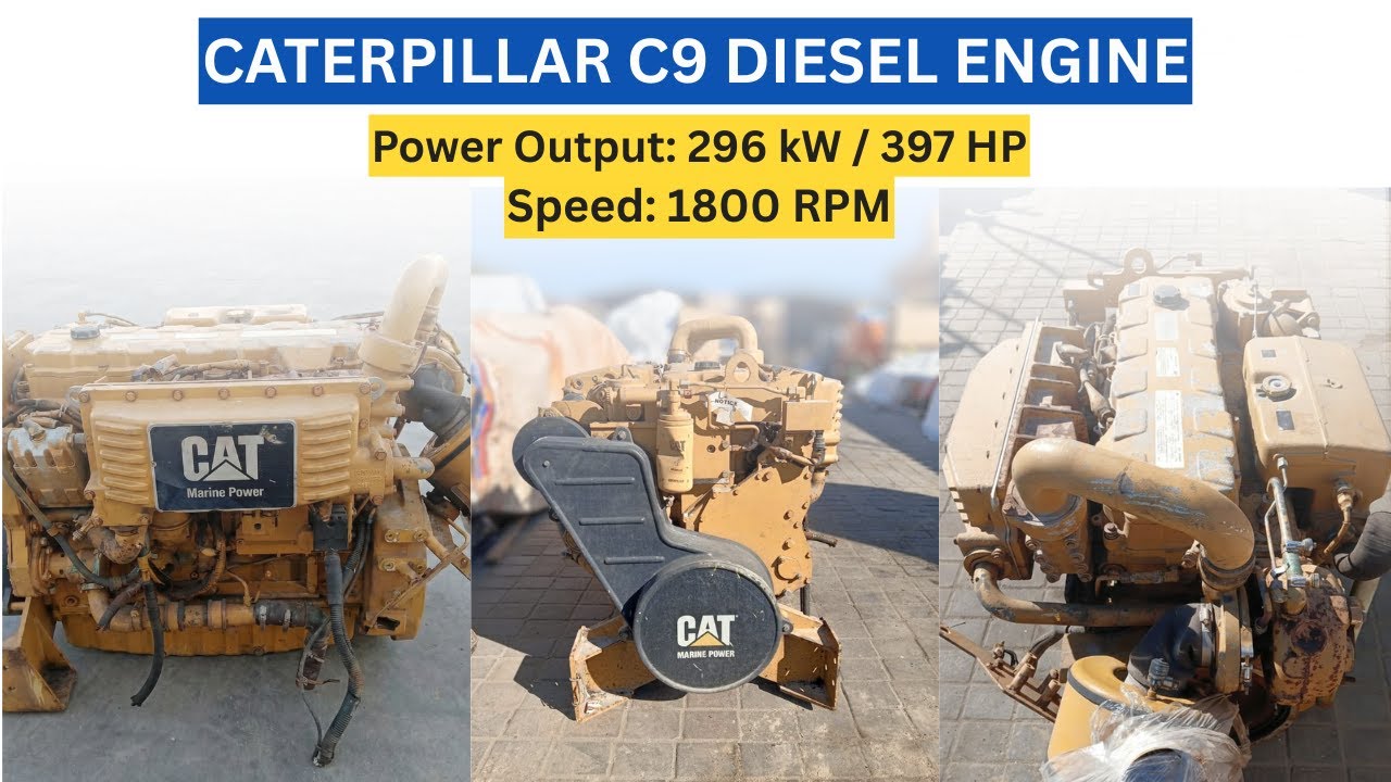 Caterpillar C9 Diesel Engine for Sale | 296 kW CAT C9DI Industrial Engine | 1800 RPM