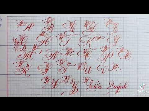 Bảng Chữ Cái Nghệ Thuật | Bảng Chữ Hoa Sáng Tạo | Chữ Đẹp Tiktok - Youtube