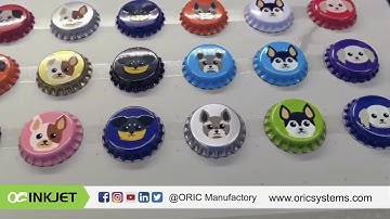 #ORIC #AINKJET OR-6090 UV Printing of the bottle caps Multiple color printing modesPrinthead