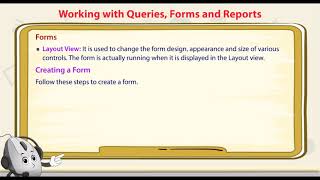 Class 8th Working with Queries, Forms and Reports