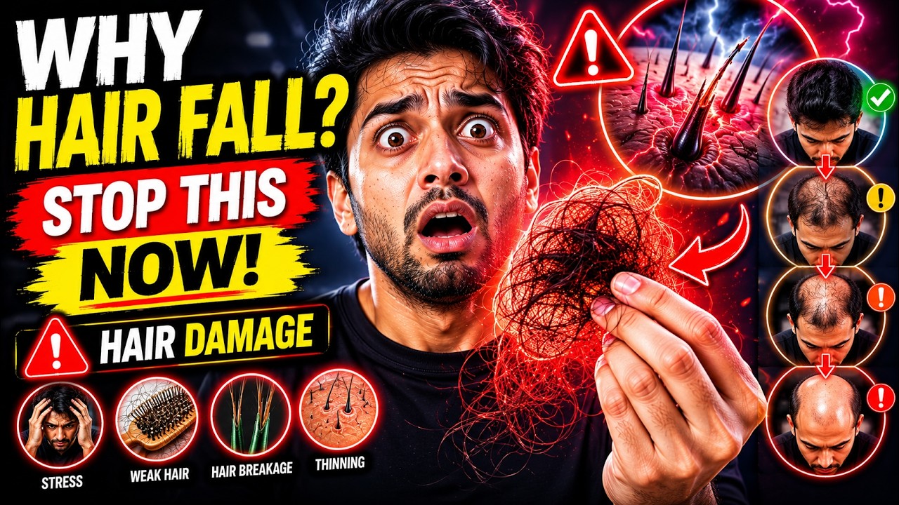 Why Hair Fall is Increasing Fast 😨 | Baldness, Stress & Hair Damage ...