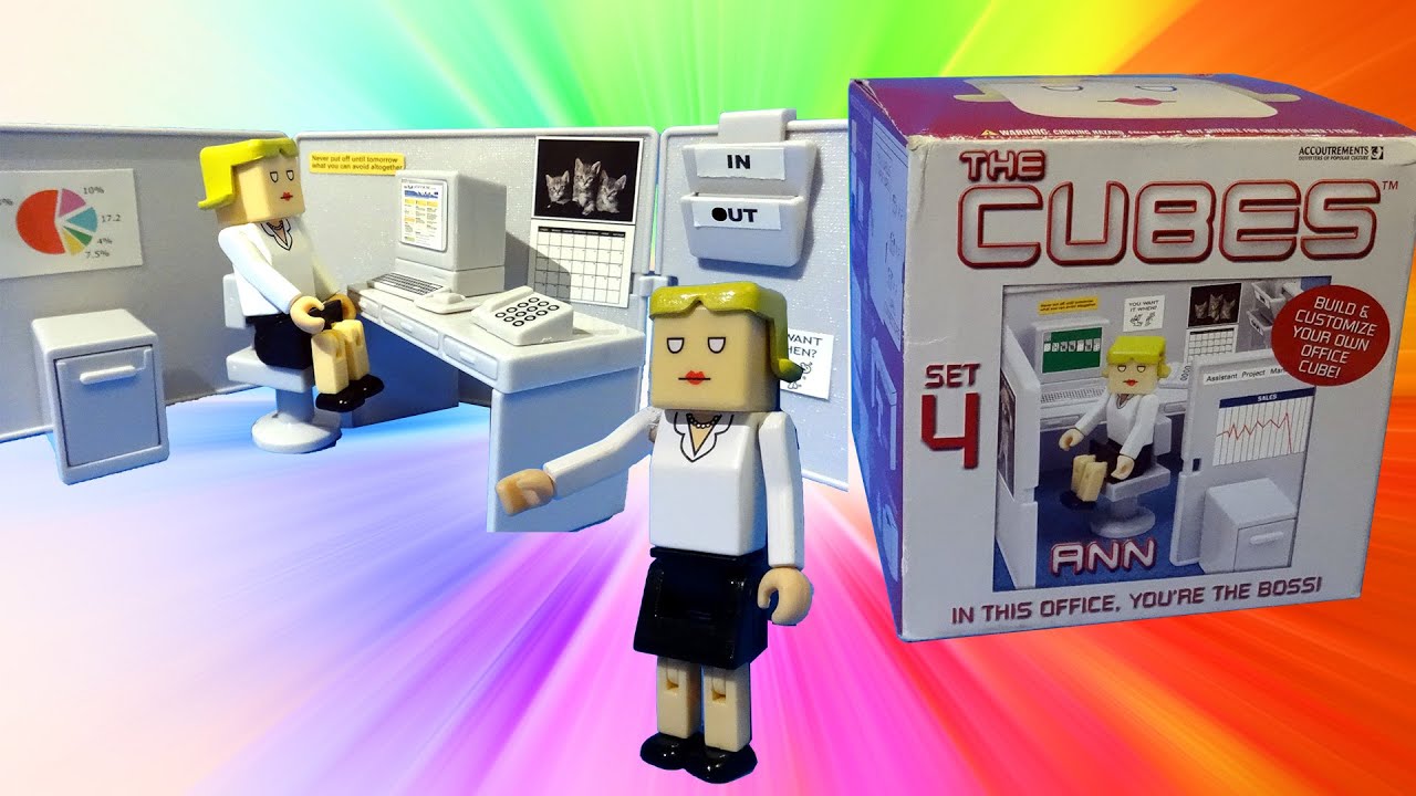 Let's Play Office Life with The Cubes Block Figure Office Lady in