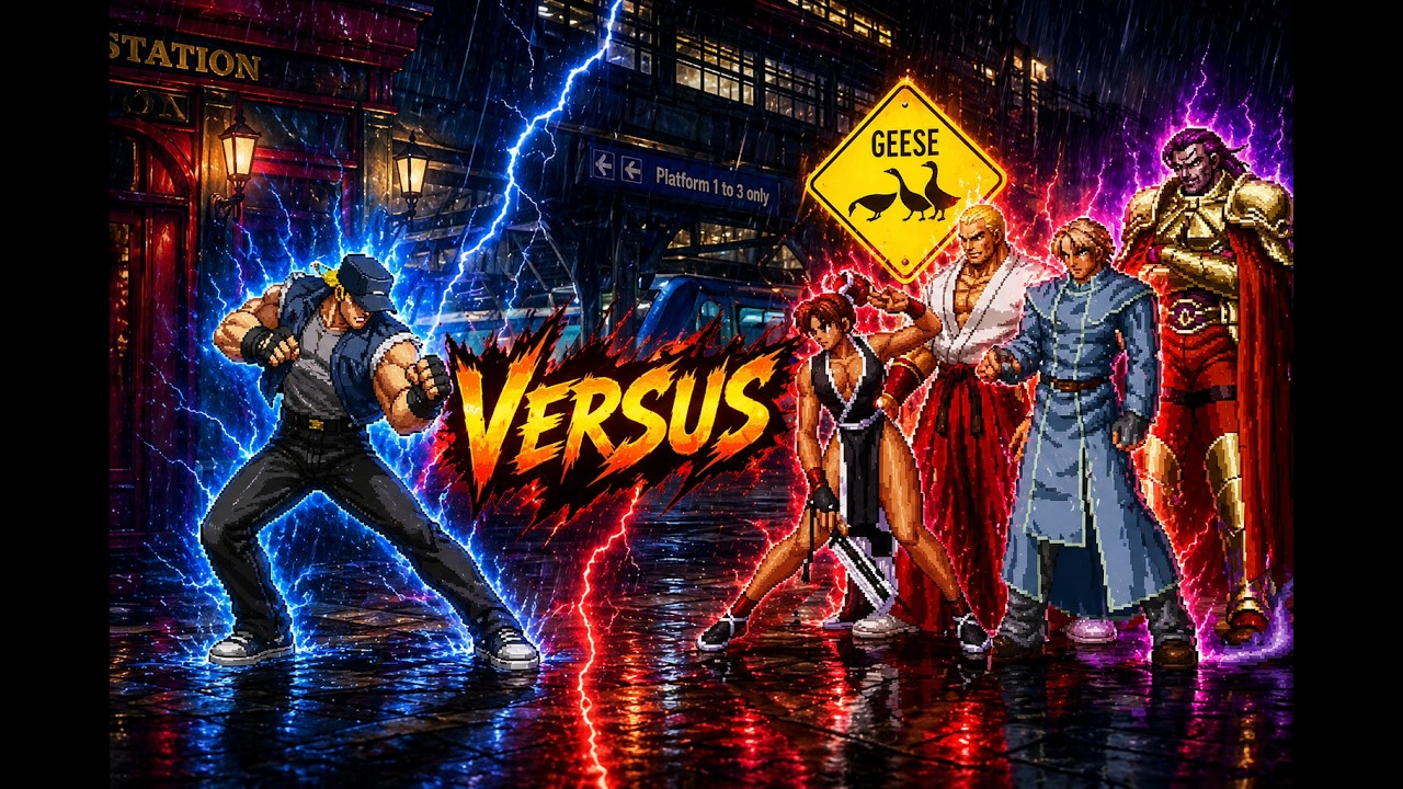 [KOF Mugen] Terry Bongo vs Geese, Cless Foster, N-Krauser, Neo Dark Mai ...