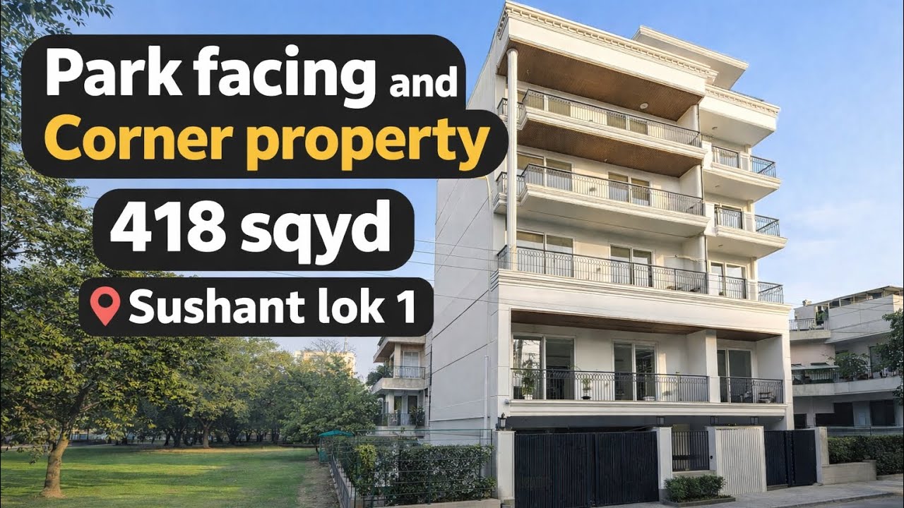 🏛️Premium property at prime location 🔥418 sqyd | Sushant lok 1 