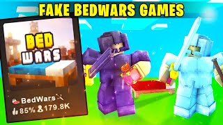 I Played FAKE Bedwars Games... It was Weird... (Roblox Bedwars)